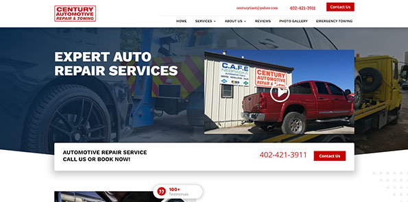 Automotive repair website design