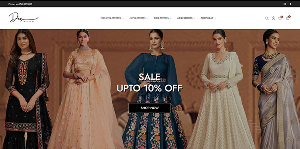 Clothing E-commerce Website Design