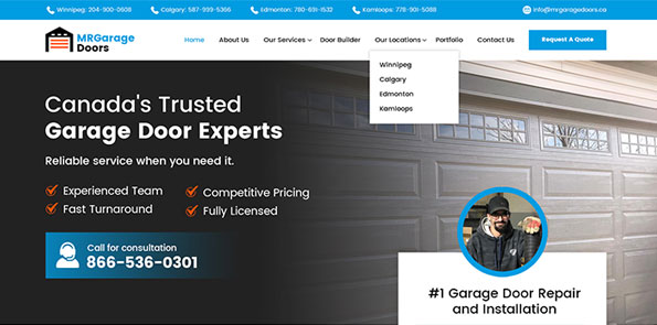 Garage Door Services Website Design