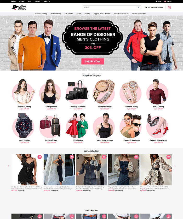 Western clothing eCommerce Website