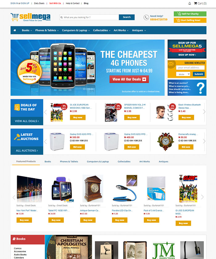 Multi Vendor eCommerce and Auction Website