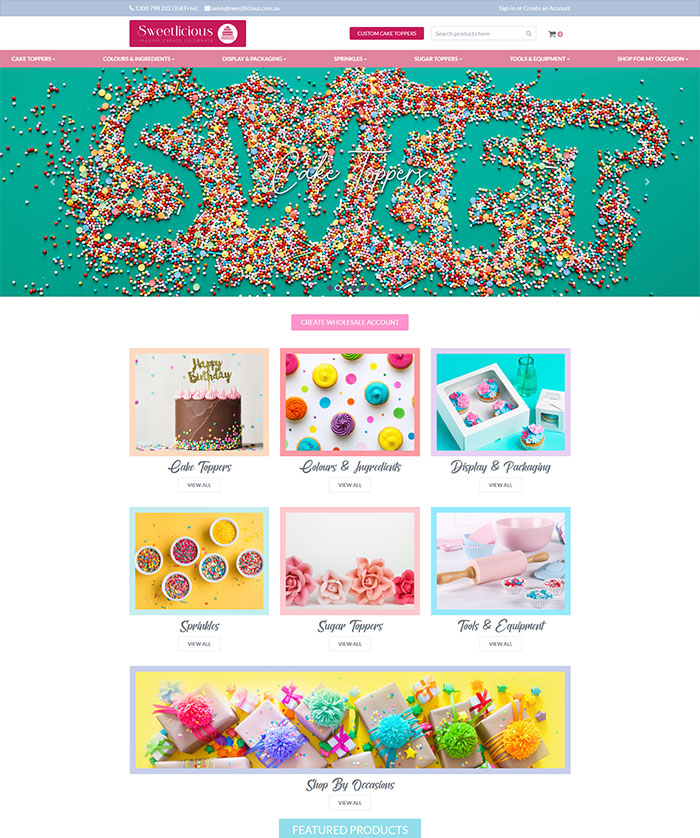 Cake Decorating Supplies Website